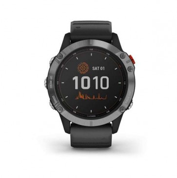 Garmin fenix 6 Solar, Silver, Black Band
