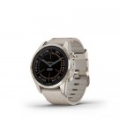 Garmin fenix 7S Pro Sapphire Solar, Soft Gold Stainless Steel, Limestone Leather Band